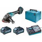 Máy Mài Góc Dùng Pin Makita GA005GM201 (125mm/công tắc trượt (kèm 02 pin 4.0ah + sạc nhanh)