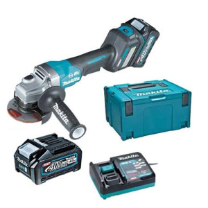 Máy Mài Góc Dùng Pin Makita GA011GM201 (100mm/công tắc bóp/ (kèm 02 pin 4.0ah + sạc nhanh)
