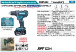 Máy Khoan Búa, Vặn Vít Dùng Pin Makita DHP482SFX6 (101 cái (kèm 01 pin 3.0 + sạc)