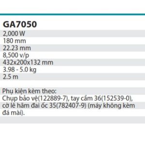 Máy Mài Góc Makita GA9050 (230mm/2000w/công tắc bóp)