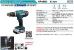 Máy Khoan Búa, Vặn Vít Dùng Pin Makita HP488DWAE (kèm 02 pin 2.0 + sạc)