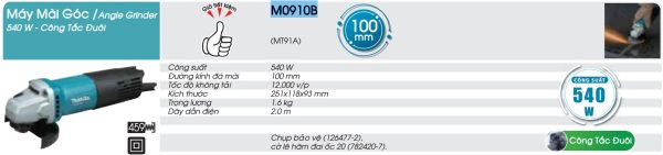 Máy Mài Góc Makita M0910B (100mm/540w/công tắc đuôi)