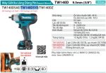 Máy Siết Bu Lông Dùng Pin Makita TW140DSYE (9.5mm) (kèm 02 pin 1.5ah + sạc)