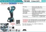 Máy Siết Bu Lông Dùng Pin Makita TW160DSYE (9.5mm/bl) (kèm 02 pin 1.5ah + sạc)