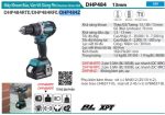 Máy Khoan Búa, Vặn Vít Dùng Pin Makita DHP484Z (bl)(18v) (không kèm pin sạc)
